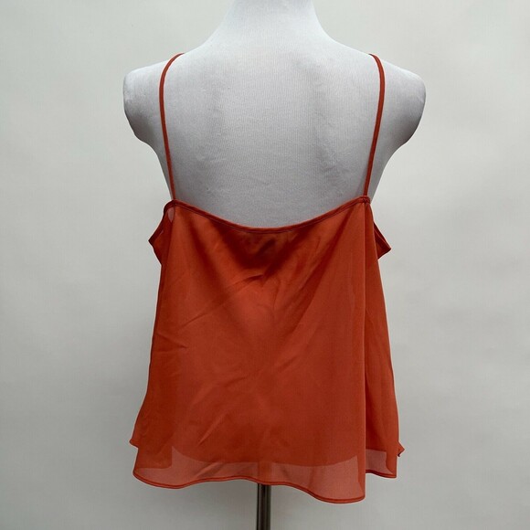 Chaps Denim Women's Top Size 2X Burnt Orange Blue Multicolor 2 Piece Ruffles - Picture 8 of 8